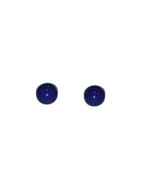 Small Navy Blue Ball Stud Earrings Minimalist New without Tags NWOT